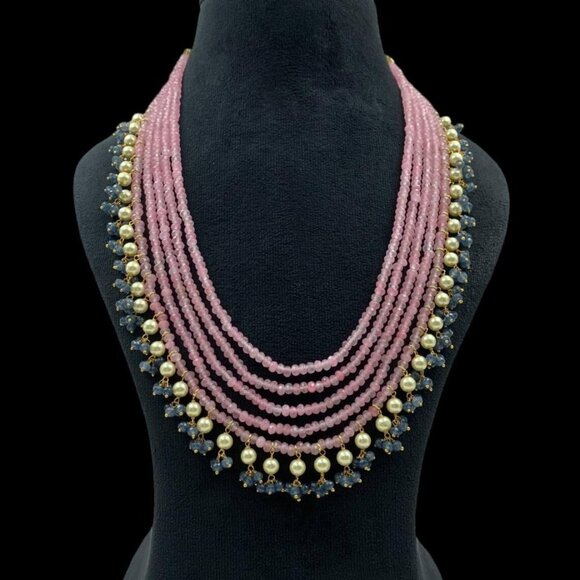 Stunning Onyx Beads Multi Layer Necklace, Elegant Layering Necklace - Picture 3 of 3